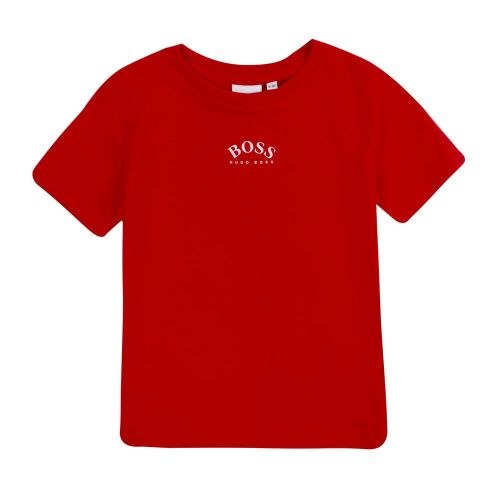Boys Bright Red Centre Logo S/s T Shirt 90277 by BOSS from Hurleys