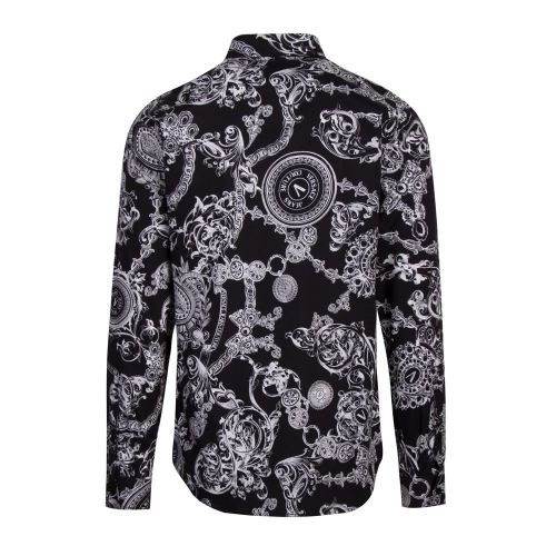 Mens Black Baroque Bijoux Print L/s Shirt 90330 by Versace Jeans Couture from Hurleys