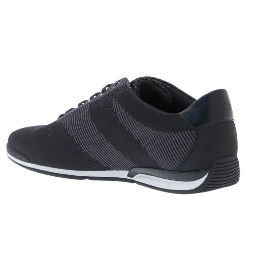 Athleisure Mens Black Saturn Lowp Knitted Trainers 23546 by BOSS from Hurleys