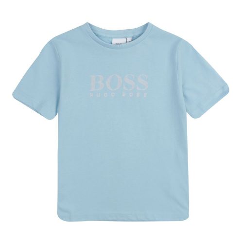 Boys Sea Green Graphic Logo S/s T Shirt 90281 by BOSS from Hurleys