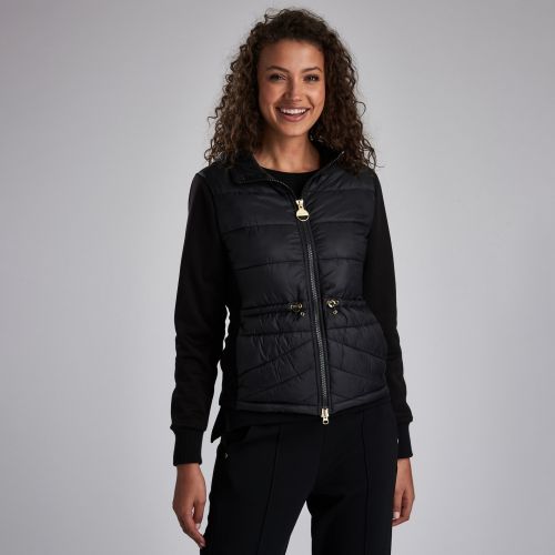 Womens Black Ventax Quilted Sweat Jacket 46684 by Barbour International from Hurleys