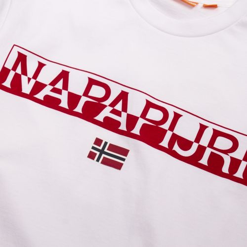 Mens Bright White Saras Solid S/s T Shirt 59738 by Napapijri from Hurleys