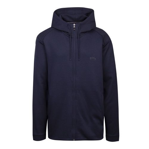 Athleisure Mens Navy Saggy Hooded Zip Through Sweat Top 88918 by BOSS from Hurleys