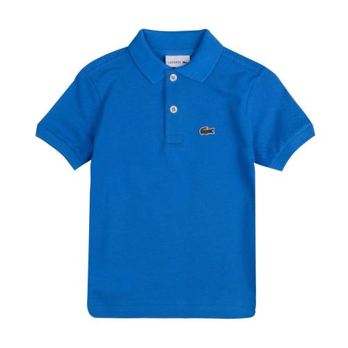 Boys Ibiza Blue Branded S/s Polo Shirt 83858 by Lacoste from Hurleys