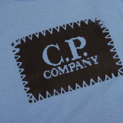 Boys Blue Heaven Printed Label S/s T Shirt 95570 by C.P. Company Undersixteen from Hurleys