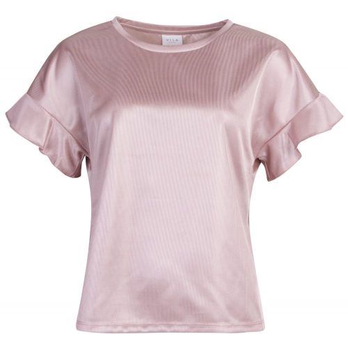Womens Adobe Rose Viadora Iridescent S/s T Shirt 23398 by Vila from Hurleys
