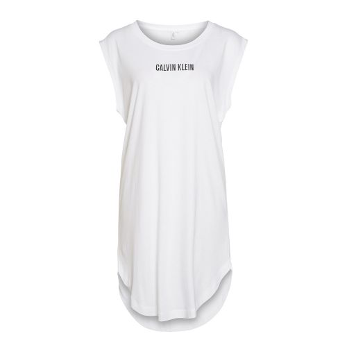 Womens Classic White Logo T Shirt Dress Cover Up 56242 by Calvin Klein from Hurleys