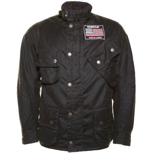 Steve McQueen™ Collection Mens Olive Escape Waxed Jacket 70974 by Barbour from Hurleys