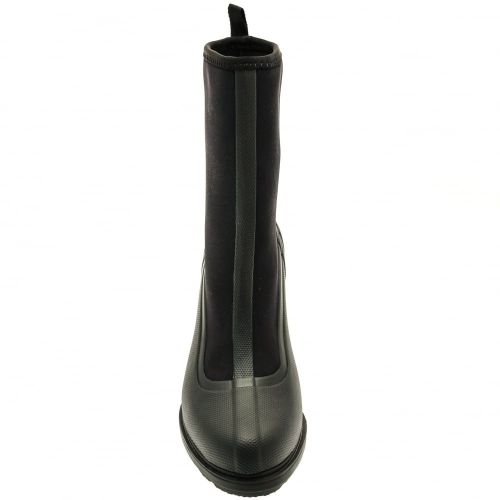 Womens Black High Heel Sock Wellington Boots 56575 by Hunter from Hurleys