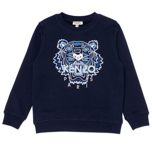 Boys Navy Tiger B2 Sweat Top 86821 by Kenzo from Hurleys