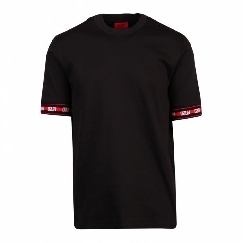 Mens Black Derra Tape Trim S/s T Shirt 51633 by HUGO from Hurleys