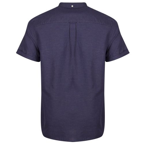 Mens Navy Multi Stitch S/s Shirt 24206 by Lyle & Scott from Hurleys