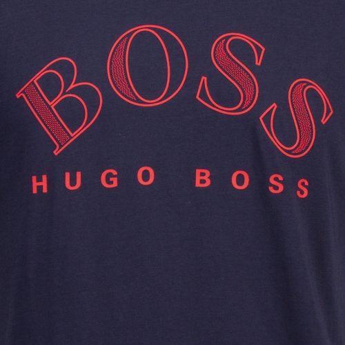 Athleisure Mens Navy Tee 1 Curved Logo S/s T Shirt 57028 by BOSS from Hurleys