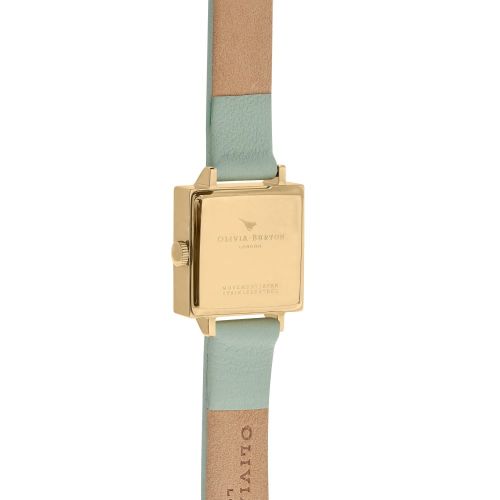 Womens Mint & Gold Woodland Square Butterfly Watch 10628 by Olivia Burton from Hurleys