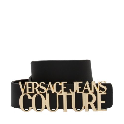 Womens Black Branded Logo Belt 75838 by Versace Jeans Couture from Hurleys