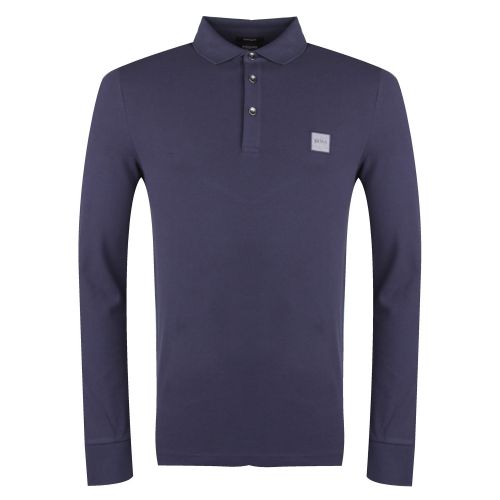 Casual Mens Dark Blue Passerby L/s Polo Shirt 28210 by BOSS from Hurleys