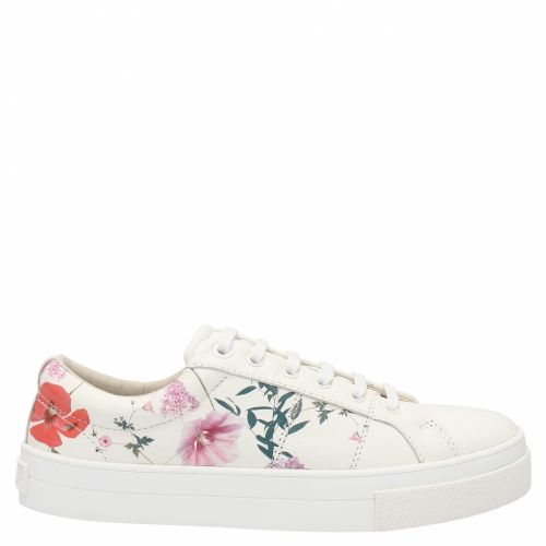Womens White Ephielp Print Low Trainers 50320 by Ted Baker from Hurleys