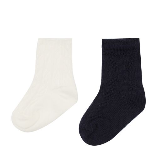 Baby Navy 2 Pack Knitted Socks 48374 by Mayoral from Hurleys