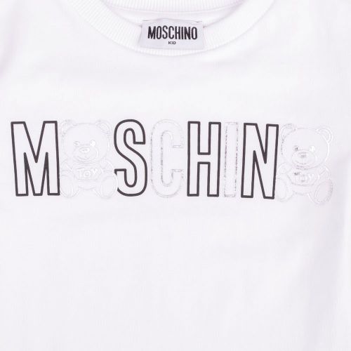 Boys White Silver Toy S/s T Shirt 101276 by Moschino from Hurleys
