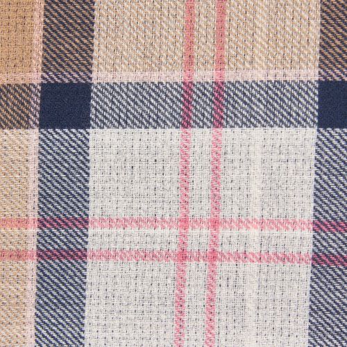 Womens Pink/Hessian Montieth Tartan Wrap Scarf 94335 by Barbour from Hurleys