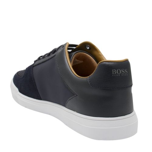 Mens Dark Blue Cosmo_Tenn Trainers 42734 by BOSS from Hurleys