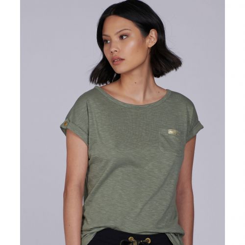 Womens Army Green Qualify S/s T Shirt 83026 by Barbour International from Hurleys