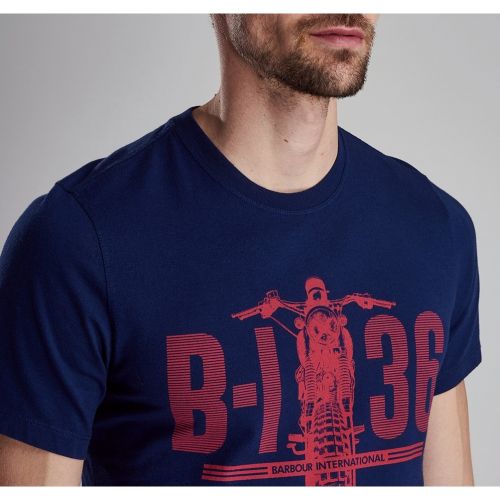 Mens Blue Approach S/s T Shirt 42459 by Barbour International from Hurleys