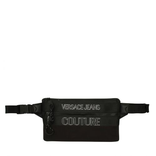 Mens Black Branded Logo Pouch Bumbag 84736 by Versace Jeans Couture from Hurleys
