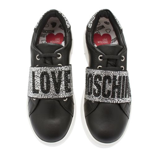 Womens Black Jewel Strap Trainers 43063 by Love Moschino from Hurleys