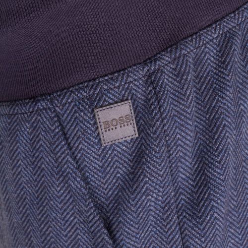 Mens Dark Blue Loungewear Herringbone Cuffed Pants 68333 by BOSS from Hurleys
