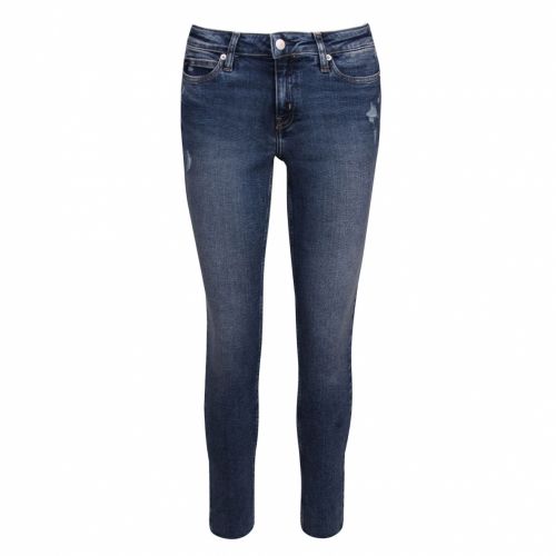 Womens Hermitage Blue CKJ 001 Super Skinny Split Hem Jeans 39013 by Calvin Klein from Hurleys