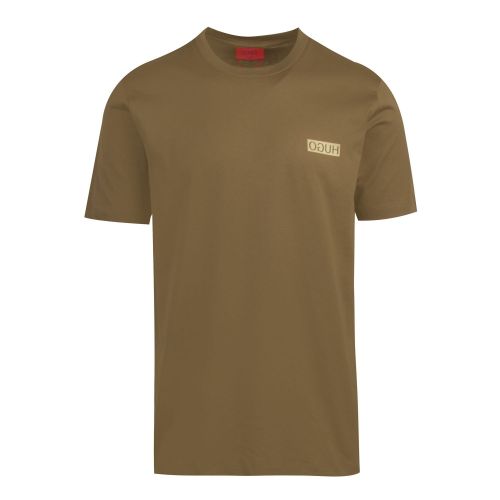 Mens Khaki Durned202 S/s T Shirt 73645 by HUGO from Hurleys