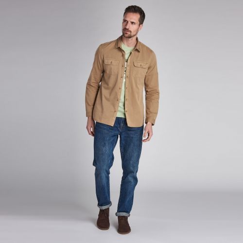 Mens Stone Henri L/s Shirt 56412 by Barbour Steve McQueen Collection from Hurleys