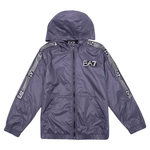 Boys Iron Gate Logo Series Tape Hooded Jacket 105525 by EA7 Kids from Hurleys