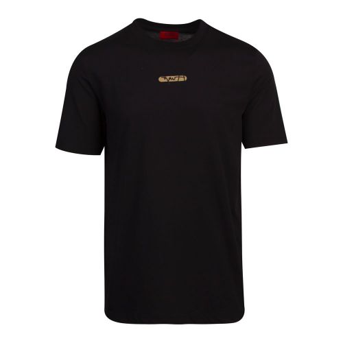 Mens Black Durned_U211 S/s T Shirt 81576 by HUGO from Hurleys