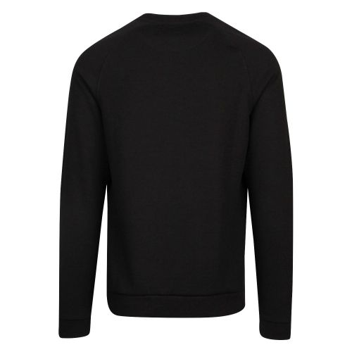 Mens Black Pied Rib Front Crew Sweat Top 50944 by Ted Baker from Hurleys