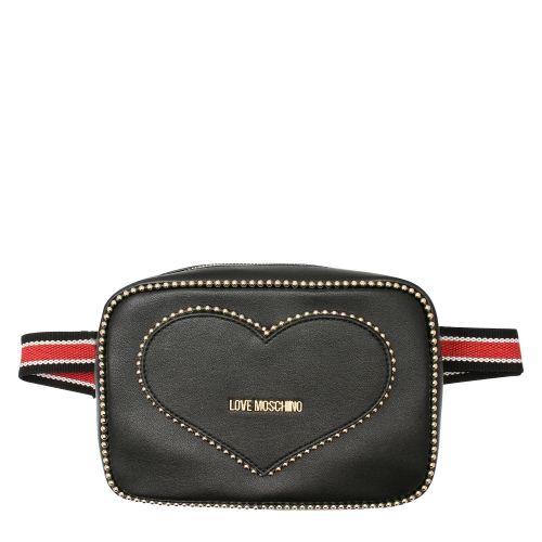 Womens Black Heart Studs Crossbody Bag 47936 by Love Moschino from Hurleys