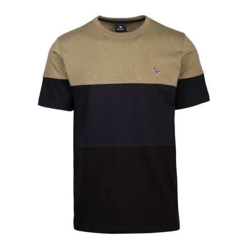 Mens Black Zebra Colourblock Regular Fit S/s T Shirt 94140 by PS Paul Smith from Hurleys