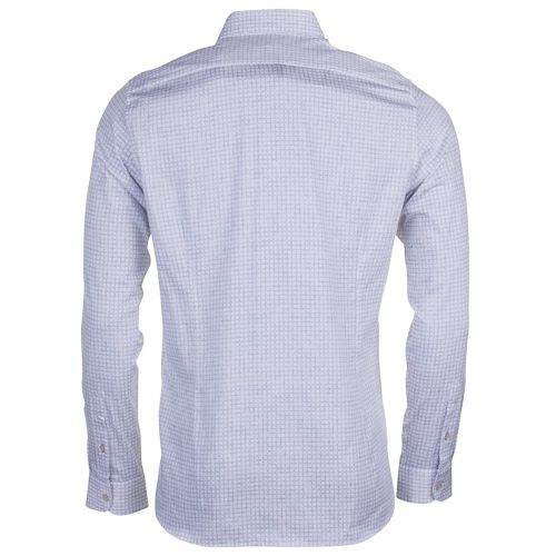 Mens White Lolli Check L/s Shirt 72088 by Ted Baker from Hurleys