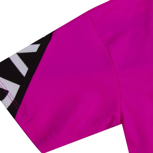 Girls Hot Pink Branded Cropped S/s T Shirt 75338 by DKNY from Hurleys