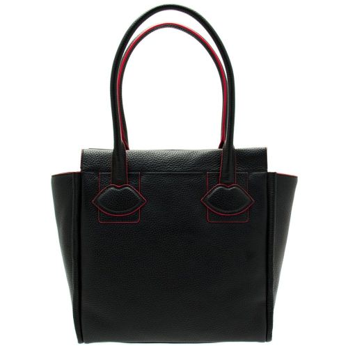 Womens Black Lyra Leather Medium Bag 66601 by Lulu Guinness from Hurleys