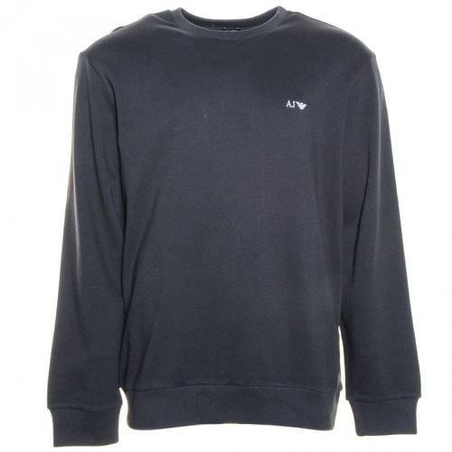 Mens Blue Comfort Fit Crew Sweat Top 66396 by Armani Jeans from Hurleys