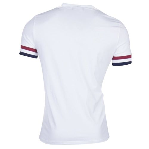 Mens White Striped Cuff S/s Tee Shirt 71435 by Fred Perry from Hurleys