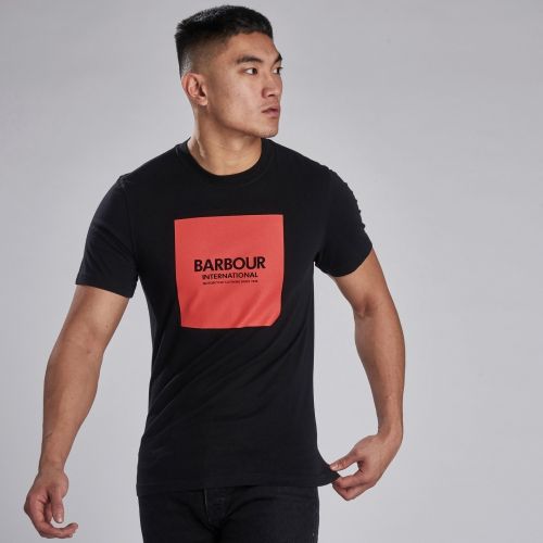 Mens Black Block Logo S/s T Shirt 56358 by Barbour International from Hurleys