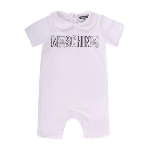 Baby White Collar Romper Gift 101290 by Moschino from Hurleys