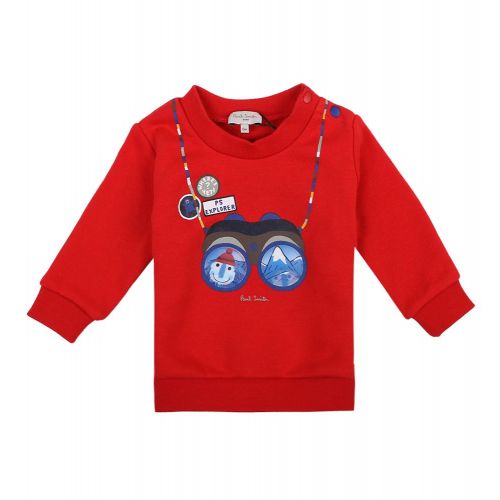 Boys Red Baby Explorer Sweat Top 98755 by Paul Smith Junior from Hurleys
