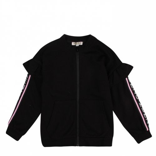 Junior Black Gaycie Tape Frill Sweat Jacket 45803 by Kenzo from Hurleys