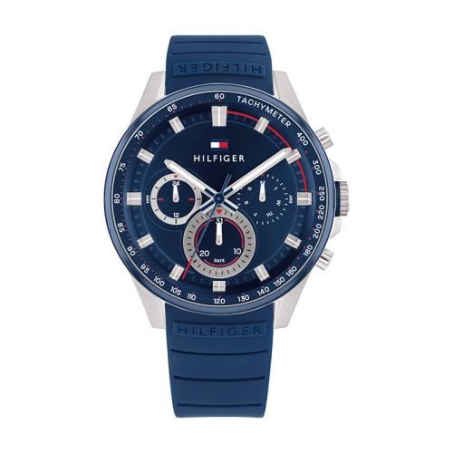 Mens Blue Max Silicone Strap Watch 104237 by Tommy Hilfiger from Hurleys