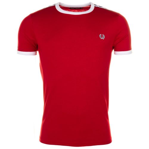 Mens Blood Taped Ringer S/s Tee Shirt 60169 by Fred Perry from Hurleys