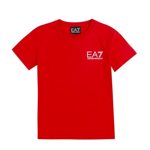 Boys Poppy Red Train Core ID S/s T Shirt 57336 by EA7 from Hurleys